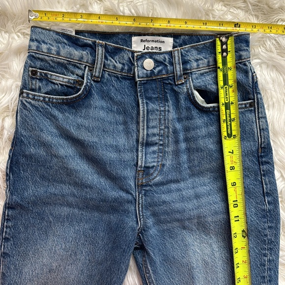 Reformation Cynthia high rise straight let jeans 24 - Picture 7 of 10